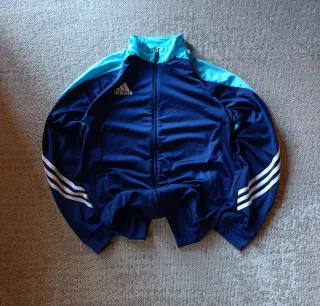 Chaqueta Adidas Vintage Azul y Turquesa