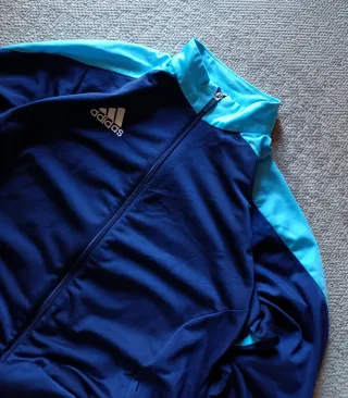 Chaqueta Adidas Vintage Azul y Turquesa