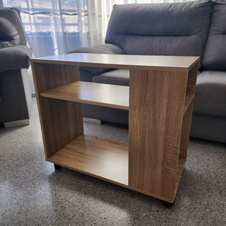 Mesa Auxiliar con Ruedas de 2 Niveles con estantes