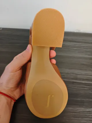 Sandalias tacón ancho camel talla 38