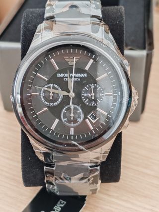 Reloj Emporio Armani Cerámica Negro/Dorado