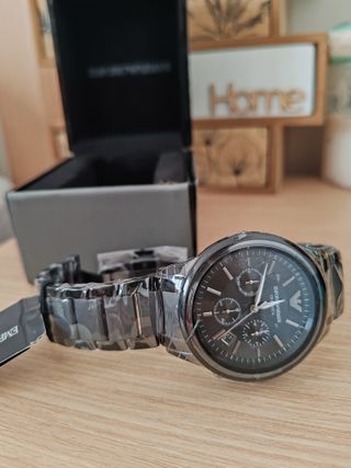 Reloj Emporio Armani Cerámica Negro/Dorado