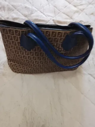 Bolso Marrón y Azul