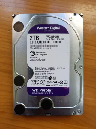 Disco Duro 2Tb WDPurple WD20PURZ