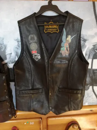 Pareja Chalecos Moteros Cuero