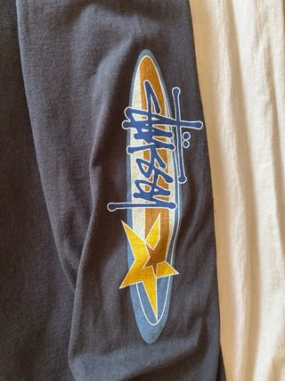 Camiseta Stussy Manga Larga Negra