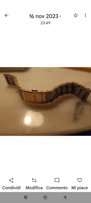 Rado Cinturino Ceramica Titanium  Nero 16mm