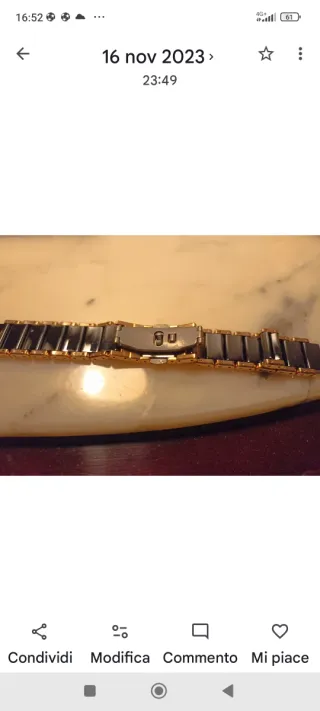 Rado Cinturino Ceramica Titanium  Nero 16mm