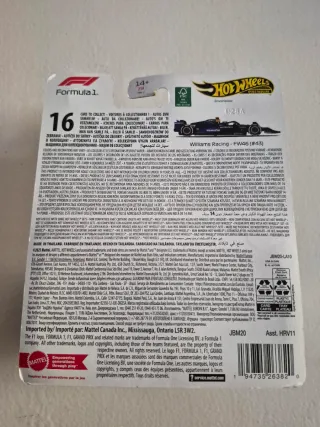 Williams Racing #43 Colapinto Hot Wheels Premium