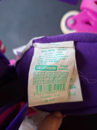 Patines en línea Oxelo rosas y morados, Decathlon
