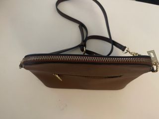 Bolso bandolera polipiel marrón
