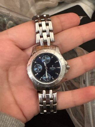 Reloj Festina Cronógrafo Azul y Plateado