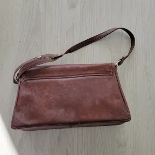 Bolso vintage bandolera cuero años 60