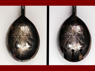 Pinze da portata vintage placcate in argento