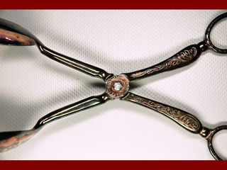 Pinze da portata vintage placcate in argento