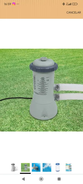 Depuradora Intex Gris/Blanca