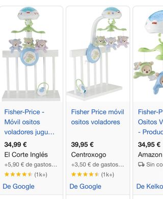 Móvil Fisher Price Ositos Voladores