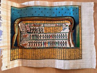 Papiro Egizio Dipinto a Mano