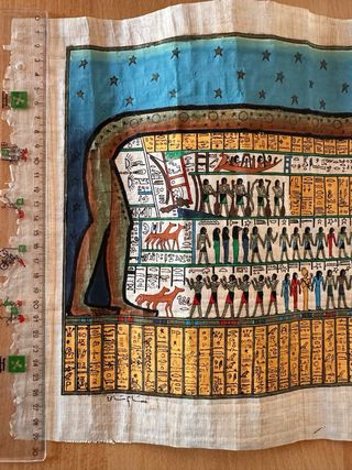 Papiro Egizio Dipinto a Mano