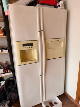 Nevera blanca con dispensador.Gratis