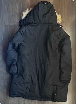 Parka Hollister Mujer Talla XL Negra
