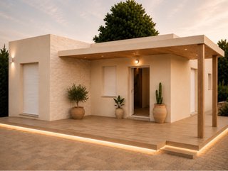 Casas modulares hibridas de acero y hormigón