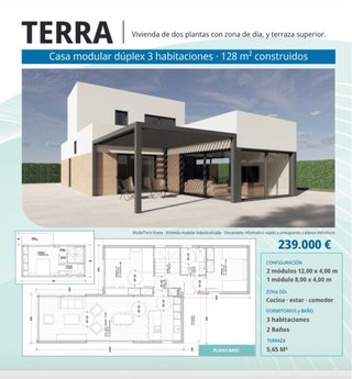 Casas modulares hibridas de acero y hormigón