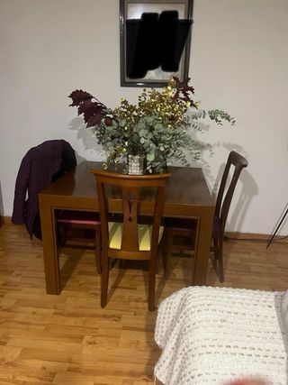 Mueble de salón, mesa y sillas