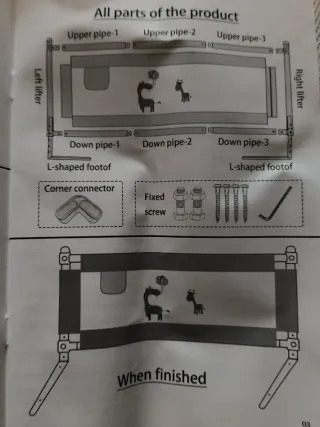 Barandilla de seguridad para cama 2m