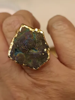 Anillo Geoda Bañado en dorado