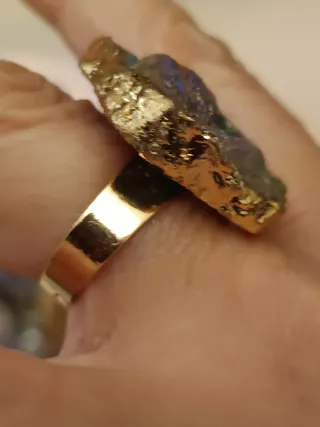 Anillo Geoda Bañado en dorado