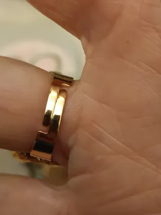 Anillo Geoda Bañado en dorado