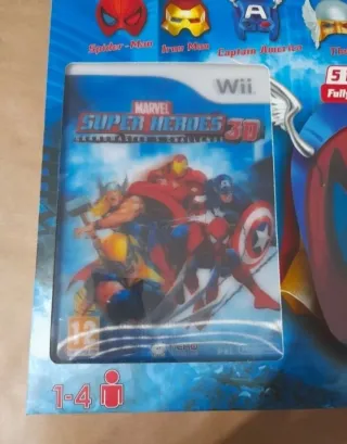NUEVO.Juego wii Marvel Super Heroes 3D+5 Máscaras