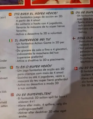 NUEVO.Juego wii Marvel Super Heroes 3D+5 Máscaras