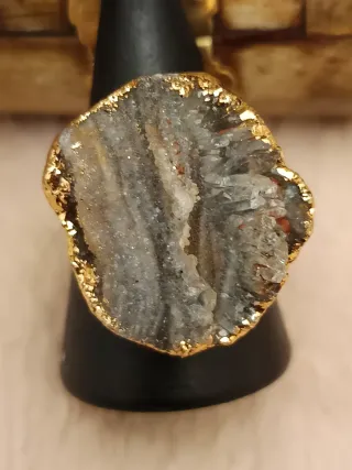Anillo Geoda Bañado en Dorado