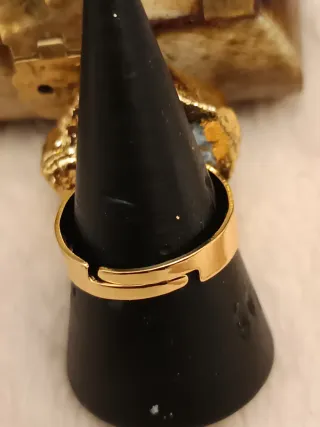 Anillo Geoda Bañado en Dorado