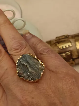 Anillo Geoda Bañado en Dorado