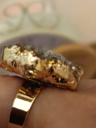 Anillo Geoda Bañado en Dorado