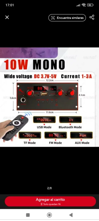 Altavoz Bluetooth KTS-895 con Mando