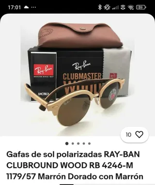 Gafas Ray-Ban Polarizadas Marrones y Rosas