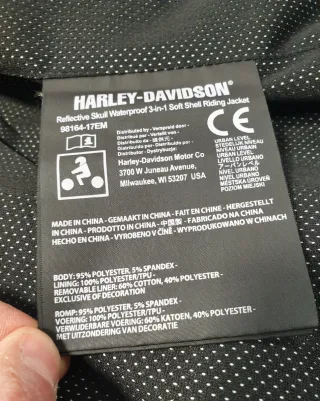 Giacca Harley-Davidson 3 in 1 Skull Taglia S Nuova