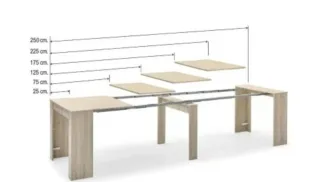 Mesa consola extensible madera