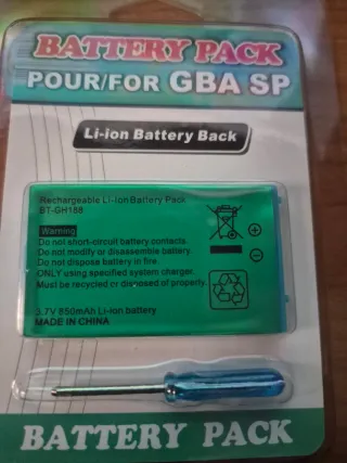 Batería Li-ion para Game Boy Advance SP