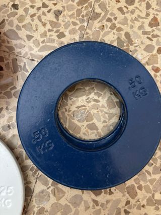 Juego discos pesas halterofilia (varios kg)