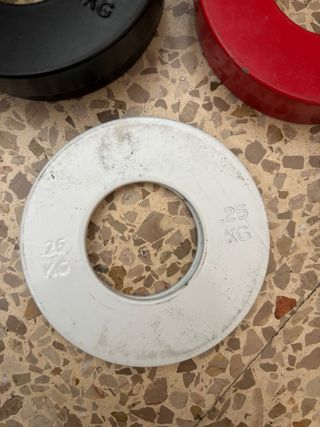 Juego discos pesas halterofilia (varios kg)