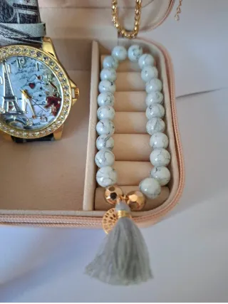 Colección Luz de París: Reloj + Pulseras + Joyero