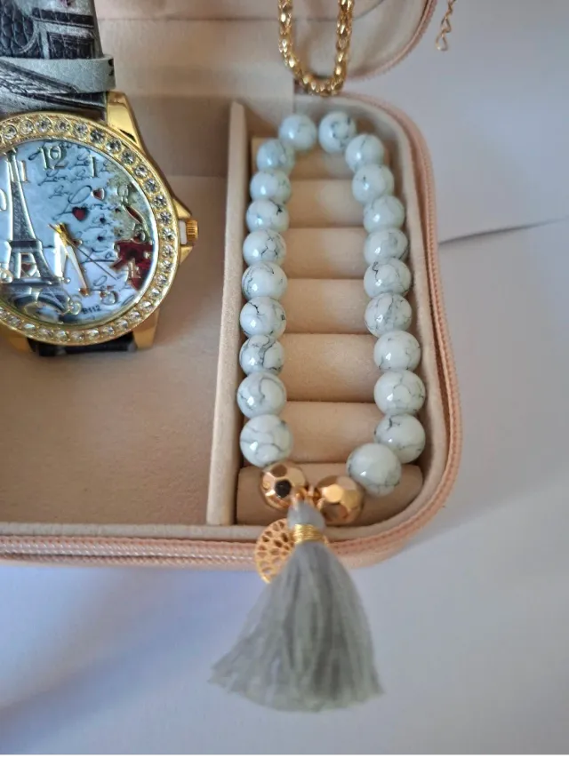 Colección Luz de París: Reloj + Pulseras + Joyero