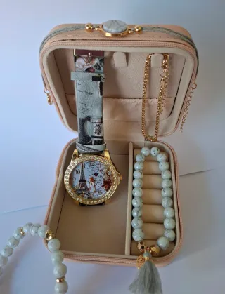 Colección Luz de París: Reloj + Pulseras + Joyero