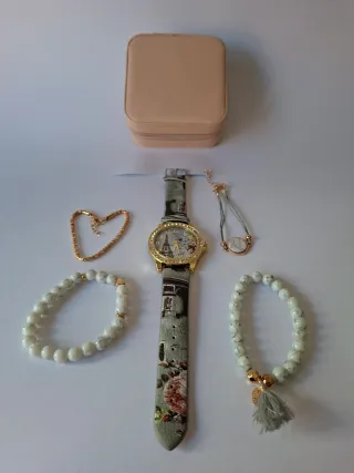 Colección Luz de París: Reloj + Pulseras + Joyero