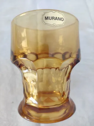 JUEGO JARRA Y VASOS CRISTAL MURANO